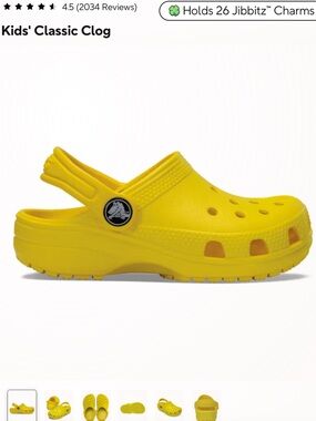 NWT-Kids' Classic Clog c11 comes with 3 charms